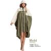 imageSaphiRose Unisex Rain Poncho Hooded Waterproof Raincoat for Adults WomenAbrownwhite