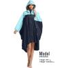 imageSaphiRose Unisex Rain Poncho Hooded Waterproof Raincoat for Adults WomenAdark Bluelight Blue