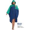 imageSaphiRose Unisex Rain Poncho Hooded Waterproof Raincoat for Adults WomenAgreennavy