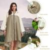 imageSaphiRose Unisex Rain Poncho Hooded Waterproof Raincoat for Adults WomenAkhakiwhite