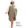 imageSaphiRose Unisex Rain Poncho Hooded Waterproof Raincoat for Adults WomenAkhakiwhite