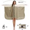 imageSaphiRose Unisex Rain Poncho Hooded Waterproof Raincoat for Adults WomenAkhakiwhite