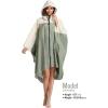 imageSaphiRose Unisex Rain Poncho Hooded Waterproof Raincoat for Adults WomenAlight Greenwhite