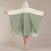 imageSaphiRose Unisex Rain Poncho Hooded Waterproof Raincoat for Adults WomenAlight Greenwhite