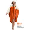 imageSaphiRose Unisex Rain Poncho Hooded Waterproof Raincoat for Adults WomenAorangewhite
