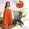 imageSaphiRose Unisex Rain Poncho Hooded Waterproof Raincoat for Adults WomenAorangewhite