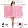 imageSaphiRose Unisex Rain Poncho Hooded Waterproof Raincoat for Adults WomenApinkwhite