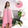 imageSaphiRose Unisex Rain Poncho Hooded Waterproof Raincoat for Adults WomenApinkwhite