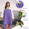imageSaphiRose Unisex Rain Poncho Hooded Waterproof Raincoat for Adults WomenApurplewhite
