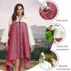 imageSaphiRose Unisex Rain Poncho Hooded Waterproof Raincoat for Adults WomenArose Redwhite