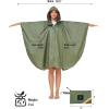 imageSaphiRose Unisex Rain Poncho Hooded Waterproof Raincoat for Adults WomenBarmy Green