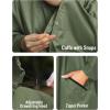imageSaphiRose Unisex Rain Poncho Hooded Waterproof Raincoat for Adults WomenBarmy Green