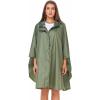 imageSaphiRose Unisex Rain Poncho Hooded Waterproof Raincoat for Adults WomenBarmy Green