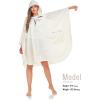 imageSaphiRose Unisex Rain Poncho Hooded Waterproof Raincoat for Adults WomenBbeige