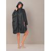 imageSaphiRose Unisex Rain Poncho Hooded Waterproof Raincoat for Adults WomenBblack