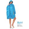imageSaphiRose Unisex Rain Poncho Hooded Waterproof Raincoat for Adults WomenBdark Blue