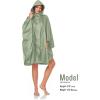 imageSaphiRose Unisex Rain Poncho Hooded Waterproof Raincoat for Adults WomenBgreen