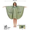 imageSaphiRose Unisex Rain Poncho Hooded Waterproof Raincoat for Adults WomenBgreen