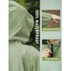 imageSaphiRose Unisex Rain Poncho Hooded Waterproof Raincoat for Adults WomenBgreen
