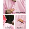 imageSaphiRose Unisex Rain Poncho Hooded Waterproof Raincoat for Adults WomenBpink