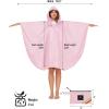 imageSaphiRose Unisex Rain Poncho Hooded Waterproof Raincoat for Adults WomenBpink