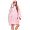 imageSaphiRose Unisex Rain Poncho Hooded Waterproof Raincoat for Adults WomenBpink