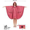 imageSaphiRose Unisex Rain Poncho Hooded Waterproof Raincoat for Adults WomenBrose Red