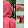 imageSaphiRose Unisex Rain Poncho Hooded Waterproof Raincoat for Adults WomenBrose Red