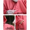 imageSaphiRose Unisex Rain Poncho Hooded Waterproof Raincoat for Adults WomenBrose Red