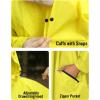 imageSaphiRose Unisex Rain Poncho Hooded Waterproof Raincoat for Adults WomenByellow