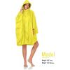 imageSaphiRose Unisex Rain Poncho Hooded Waterproof Raincoat for Adults WomenByellow
