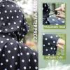 imageSaphiRose Unisex Rain Poncho Raincoat Hooded for Adults Women with PocketsBlack Point