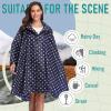 imageSaphiRose Unisex Rain Poncho Raincoat Hooded for Adults Women with PocketsBlue Point