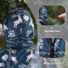 imageSaphiRose Unisex Rain Poncho Raincoat Hooded for Adults Women with PocketsBlue Reindeer