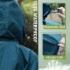imageSaphiRose Unisex Rain Poncho Raincoat Hooded for Adults Women with PocketsDeep Blue