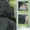 imageSaphiRose Unisex Rain Poncho Raincoat Hooded for Adults Women with PocketsDeep Grey