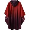imageSaphiRose Unisex Rain Poncho Raincoat Hooded for Adults Women with PocketsGradient Burgundy