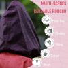 imageSaphiRose Unisex Rain Poncho Raincoat Hooded for Adults Women with PocketsGradient Burgundy