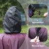 imageSaphiRose Unisex Rain Poncho Raincoat Hooded for Adults Women with PocketsGradient Dark Purple