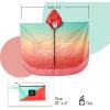 imageSaphiRose Unisex Rain Poncho Raincoat Hooded for Adults Women with PocketsGradient Green Red
