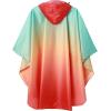 imageSaphiRose Unisex Rain Poncho Raincoat Hooded for Adults Women with PocketsGradient Green Red