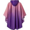 imageSaphiRose Unisex Rain Poncho Raincoat Hooded for Adults Women with PocketsGradient Pinkpurple