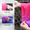 imageSaphiRose Unisex Rain Poncho Raincoat Hooded for Adults Women with PocketsGradient Purpleblack