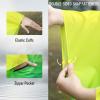 imageSaphiRose Unisex Rain Poncho Raincoat Hooded for Adults Women with PocketsGradient Yellowblue