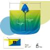 imageSaphiRose Unisex Rain Poncho Raincoat Hooded for Adults Women with PocketsGradient Yellowblue