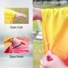 imageSaphiRose Unisex Rain Poncho Raincoat Hooded for Adults Women with PocketsGradient Yellowrose Red