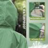 imageSaphiRose Unisex Rain Poncho Raincoat Hooded for Adults Women with PocketsGreen