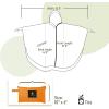 imageSaphiRose Unisex Rain Poncho Raincoat Hooded for Adults Women with PocketsOrange