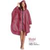 imageSaphiRose Unisex Rain Poncho Raincoat Hooded for Adults Women with PocketsRose Red
