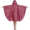 imageSaphiRose Unisex Rain Poncho Raincoat Hooded for Adults Women with PocketsRose Red